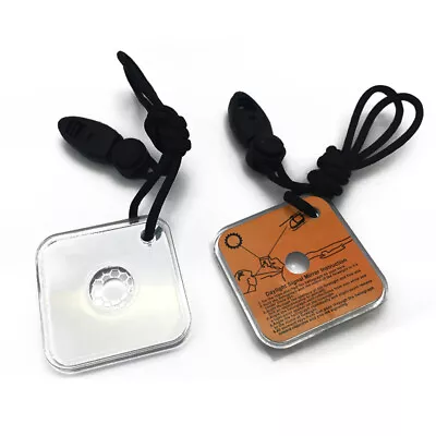 Practical Outdoor Emergency Survival Reflective Signal Mirror Adventure Mir_>' • $7.97